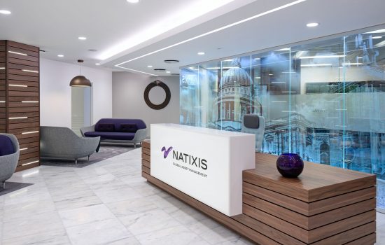 Natixis BCO Award Winning Office Reception Design Image